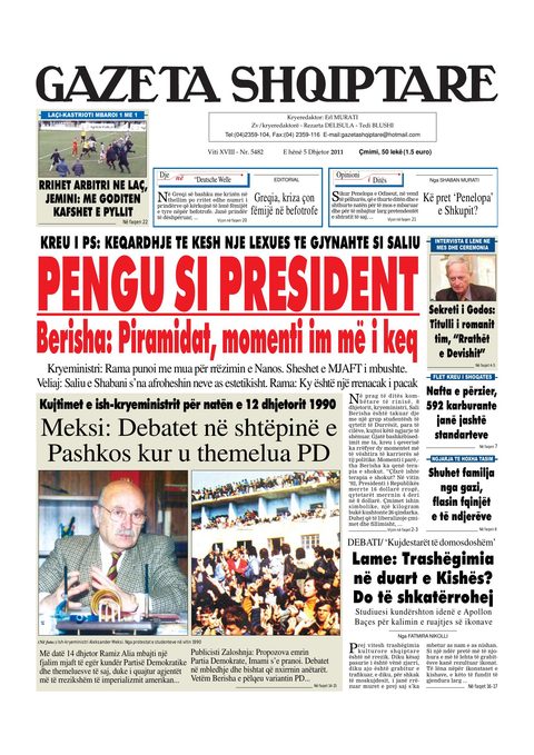 Gazeta Shqiptare 2012-12-05