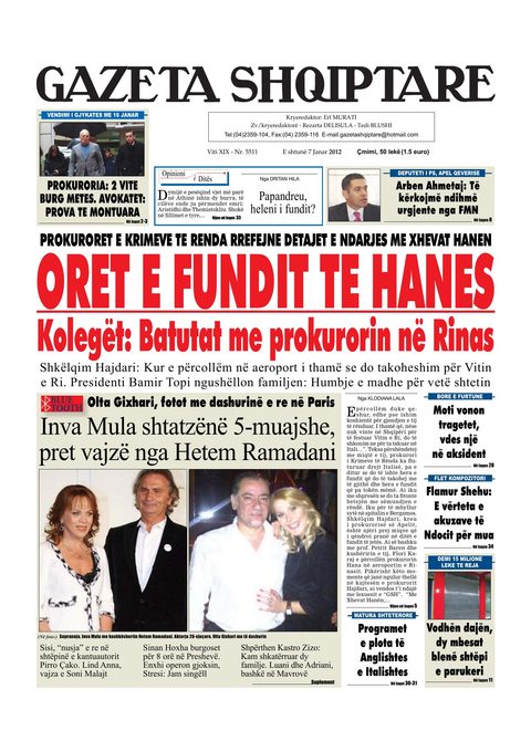 Gazeta Shqiptare 2012-01-07