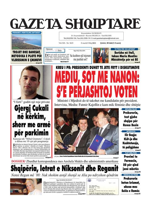 Gazeta Shqiptare 2012-05-08