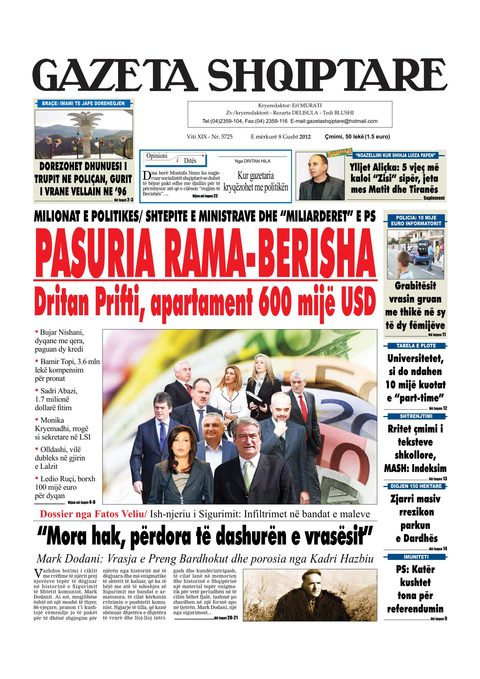 Gazeta Shqiptare 2012-08-08