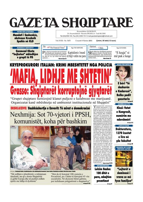 Gazeta Shqiptare 2012-11-08