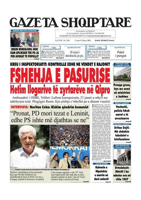 Gazeta Shqiptare 2012-12-08