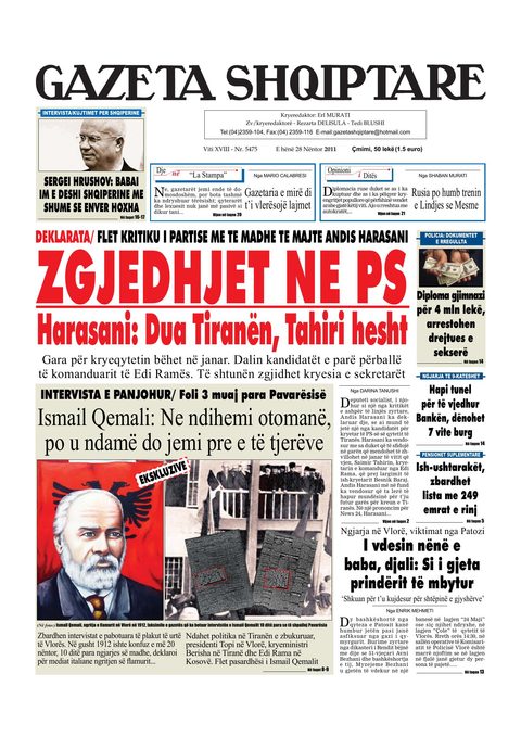 Gazeta Shqiptare 2012-11-28