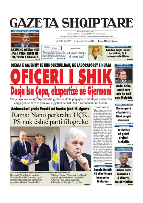 Gazeta Shqiptare 2012-11-30