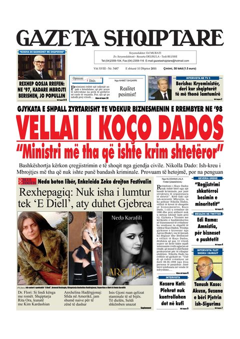 Gazeta Shqiptare 2012-12-10