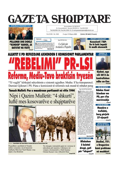 Gazeta Shqiptare 2012-12-15