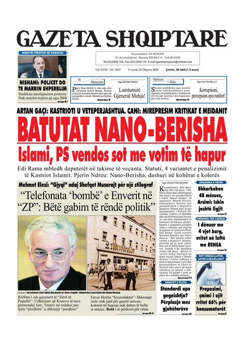 Gazeta Shqiptare 2012-12-20