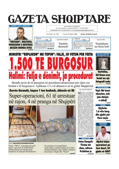 Gazeta Shqiptare 2012-12-27