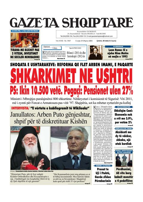Gazeta Shqiptare 2012-12-29