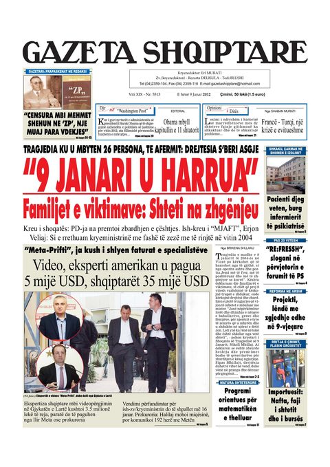 Gazeta Shqiptare 2012-01-09