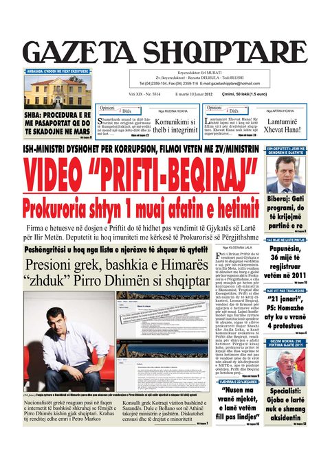 Gazeta Shqiptare 2012-01-10