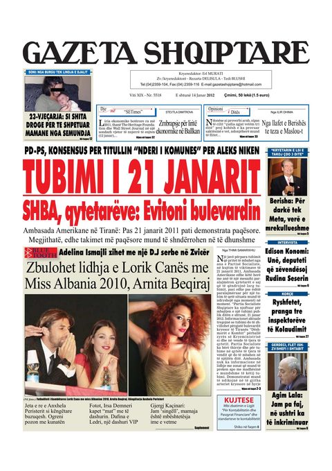 Gazeta Shqiptare 2012-01-14