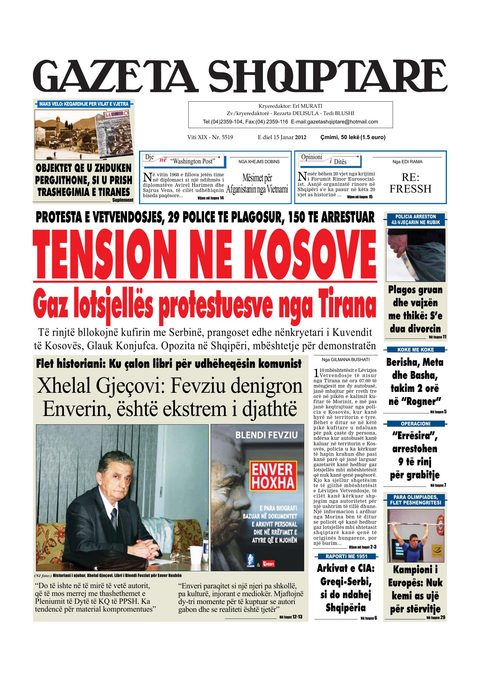 Gazeta Shqiptare 2012-01-15