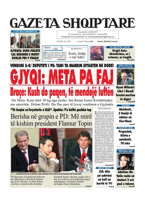 Gazeta Shqiptare 2012-01-17