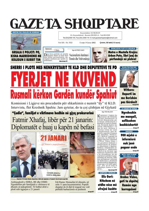 Gazeta Shqiptare 2012-01-19