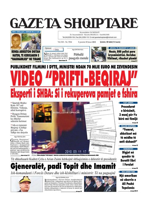 Gazeta Shqiptare 2012-01-20