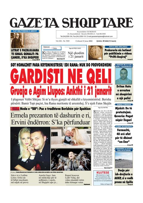 Gazeta Shqiptare 2012-01-21