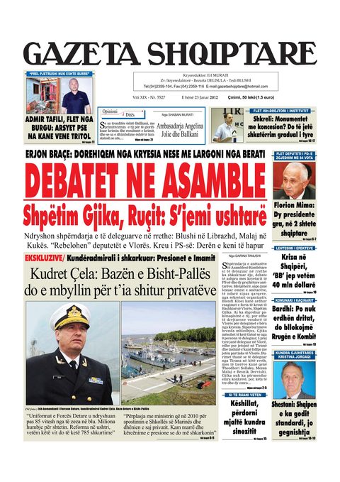 Gazeta Shqiptare 2012-01-23
