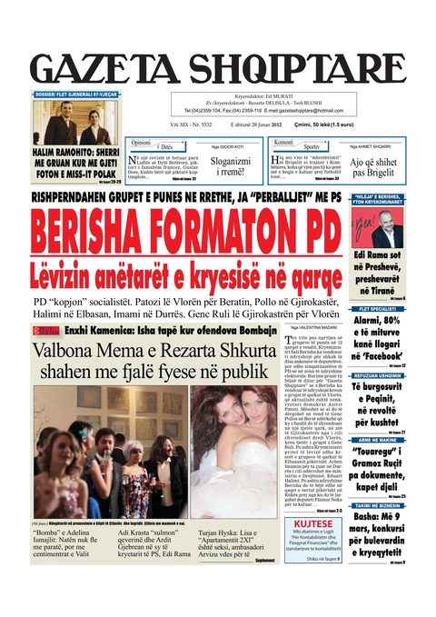 Gazeta Shqiptare 2012-01-28