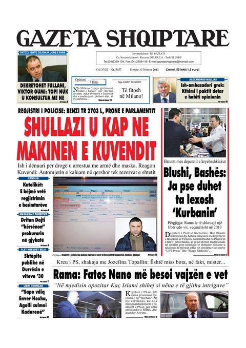 Gazeta Shqiptare 2012-11-10