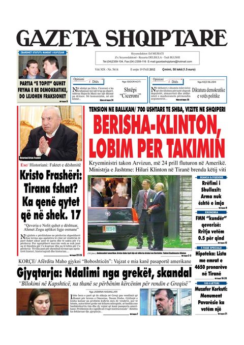 Gazeta Shqiptare 2012-04-19