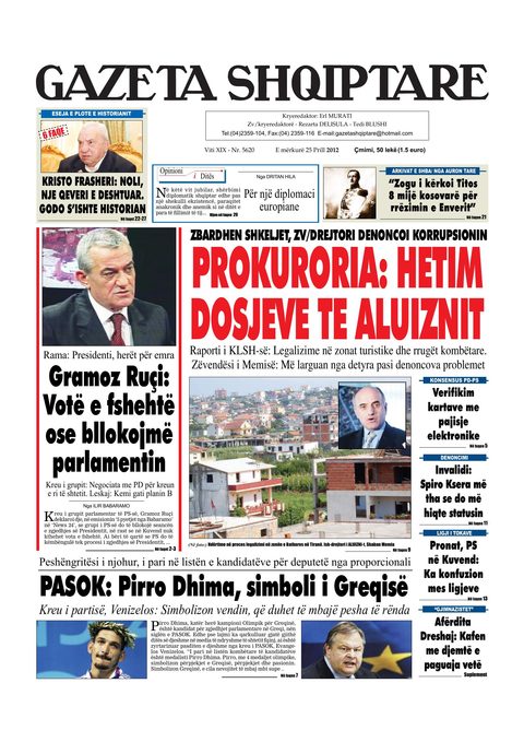 Gazeta Shqiptare 2012-04-25