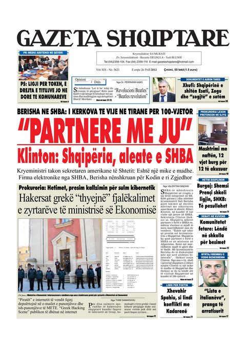 Gazeta Shqiptare 2012-04-26