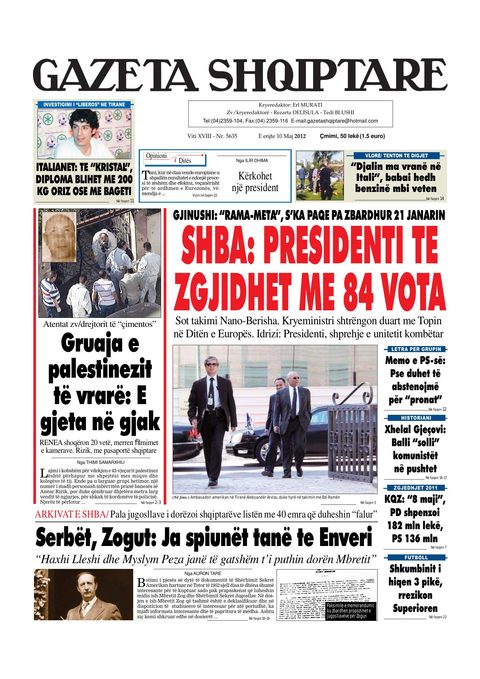 Gazeta Shqiptare 2012-05-10