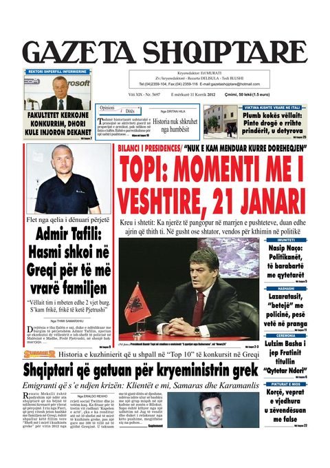 Gazeta Shqiptare 2012-07-11