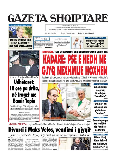 Gazeta Shqiptare 2012-07-19