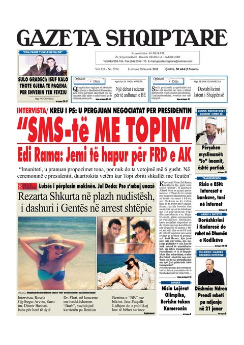 Gazeta Shqiptare 2012-07-28