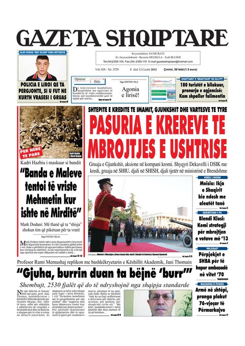 Gazeta Shqiptare 2012-08-12