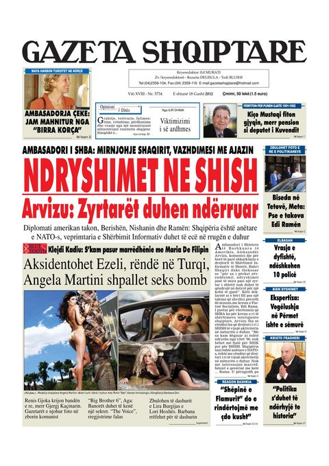 Gazeta Shqiptare 2012-08-18
