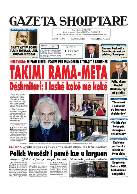 Gazeta Shqiptare 2012-08-19