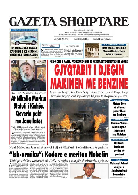 Gazeta Shqiptare 2012-08-26