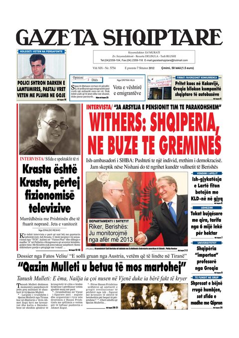 Gazeta Shqiptare 2012-09-07