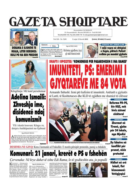 Gazeta Shqiptare 2012-07-12