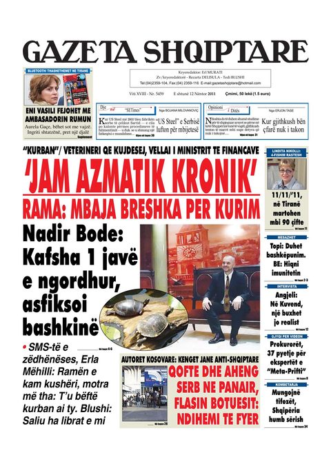 Gazeta Shqiptare 2012-11-12