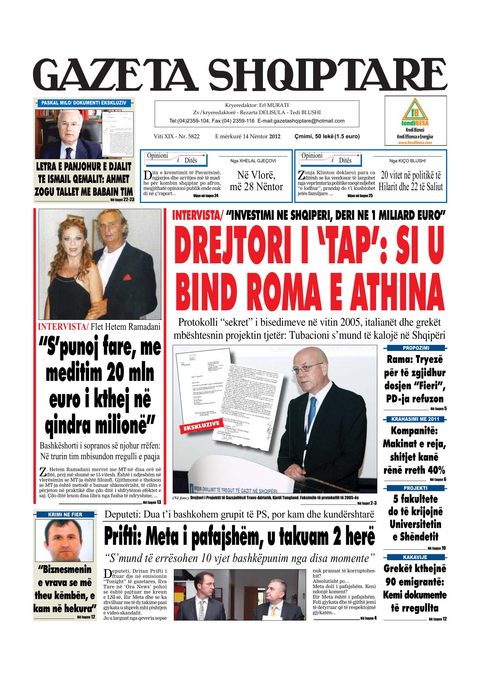 Gazeta Shqiptare 2012-11-14