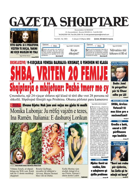 Gazeta Shqiptare 2012-12-15