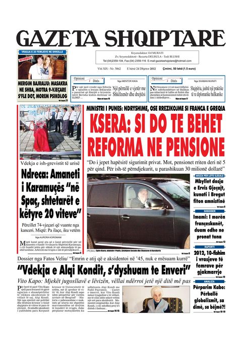 Gazeta Shqiptare 2012-12-24