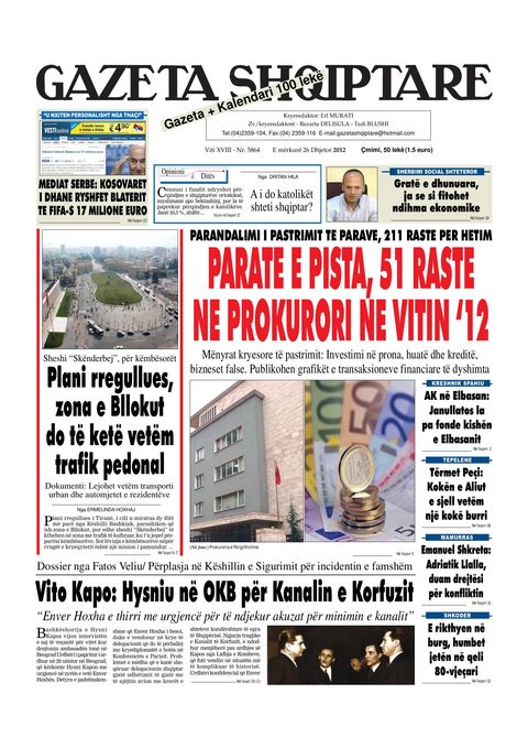 Gazeta Shqiptare 2012-12-26