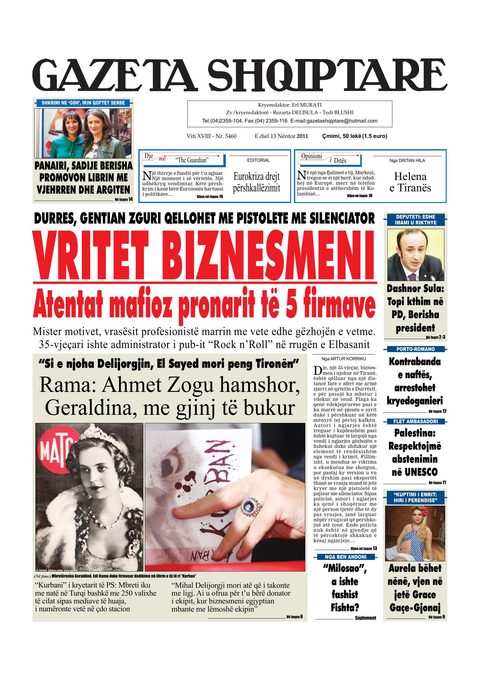 Gazeta Shqiptare 2012-11-13