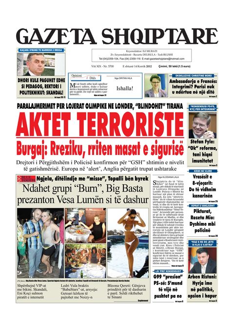 Gazeta Shqiptare 2012-07-14