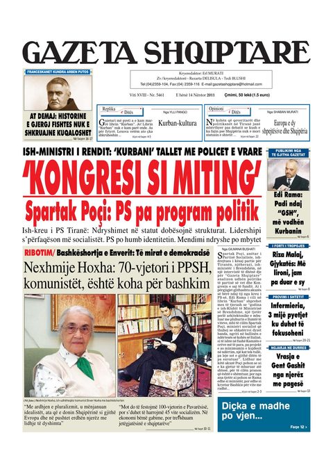 Gazeta Shqiptare 2012-11-14