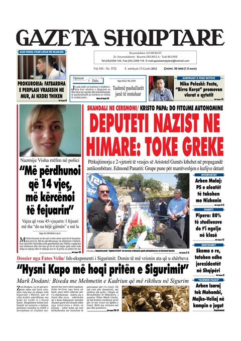 Gazeta Shqiptare 2012-08-15