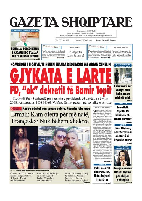 Gazeta Shqiptare 2012-07-21