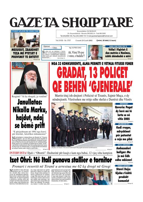 Gazeta Shqiptare 2012-08-20