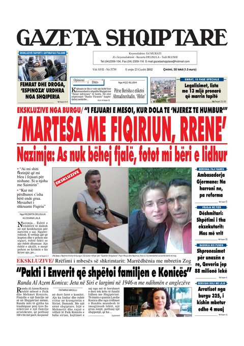 Gazeta Shqiptare 2012-08-23