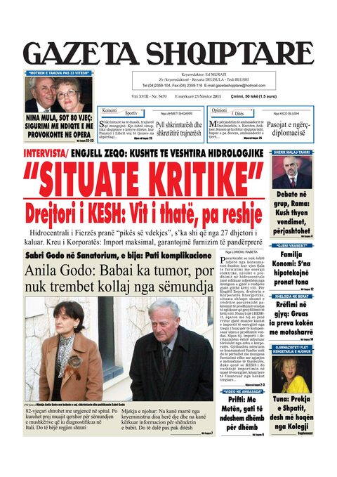 Gazeta Shqiptare 2012-11-23